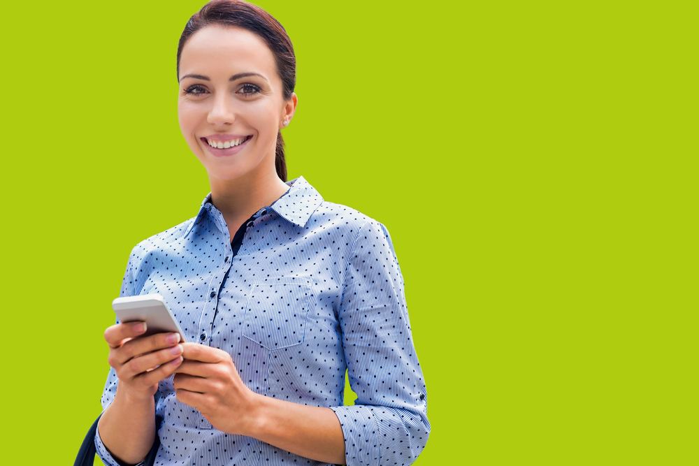 Cutout,Of,Businesswoman,Using,Smartphone